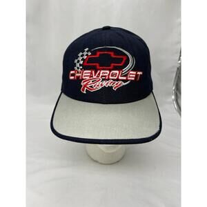 Chevrolet Racing snapback baseball cap hat adjustable blue Track Gear